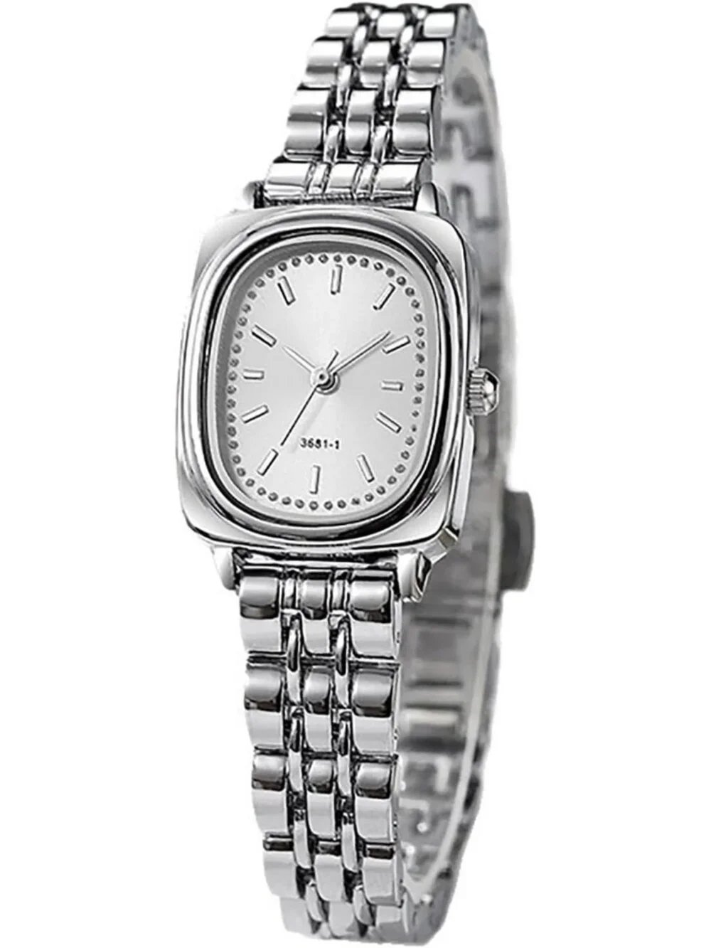 Women's White Dainty Casual Simple Fashionable Bracelet Analog Quartz Watch